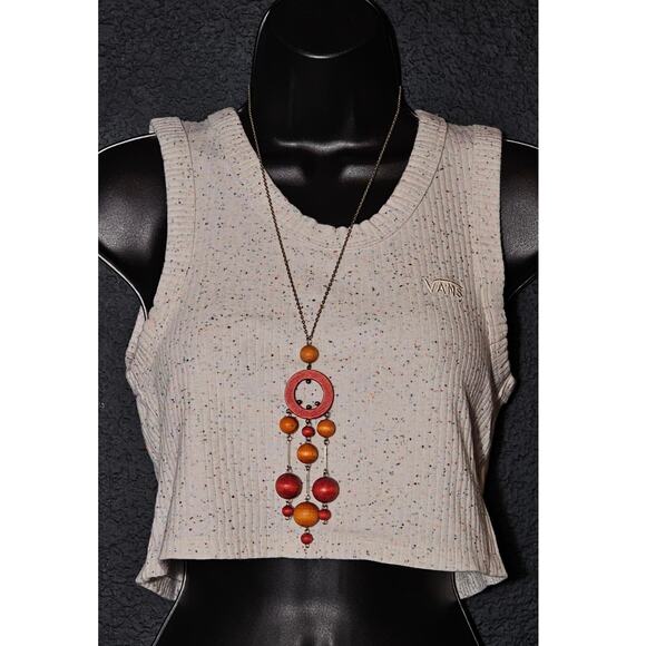 Aarikka Vintage MCM 60s Kaija Aarikka Finland Necklace Persimmon and Tangerine - Picture 5 of 5